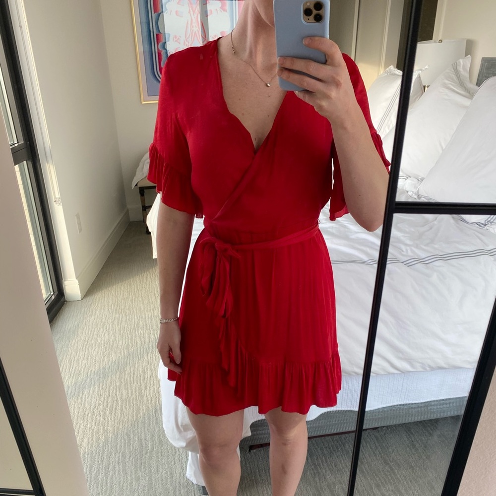 Beautiful red silky dress